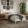 thumbnail image 1 of Aria Twin XL Solid Wood Modern Low Profile Platform Bed in White, 1 of 14