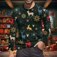 thumbnail image 2 of LUOGENLI T-shirts pour Homme pour Hommes Noël T-Shirt Décontracté de Mode Festival à Manches Longues à Col Rond T-Shirt T-shirts pour Homme T-Shirt Graphique Pâques Vert Foncé S, 2 of 5