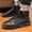 Black, variant on LSLJS Men's Fashion Retro Workwear Zipper Handsome Leather Boots Booties, Work Boots for Men, Men Boots Leather