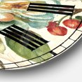 thumbnail image 3 of Designart 'Blue Cottage Bird, Birdcage And Apple Blossoms I Traditional Wall Clock, 3 of 4