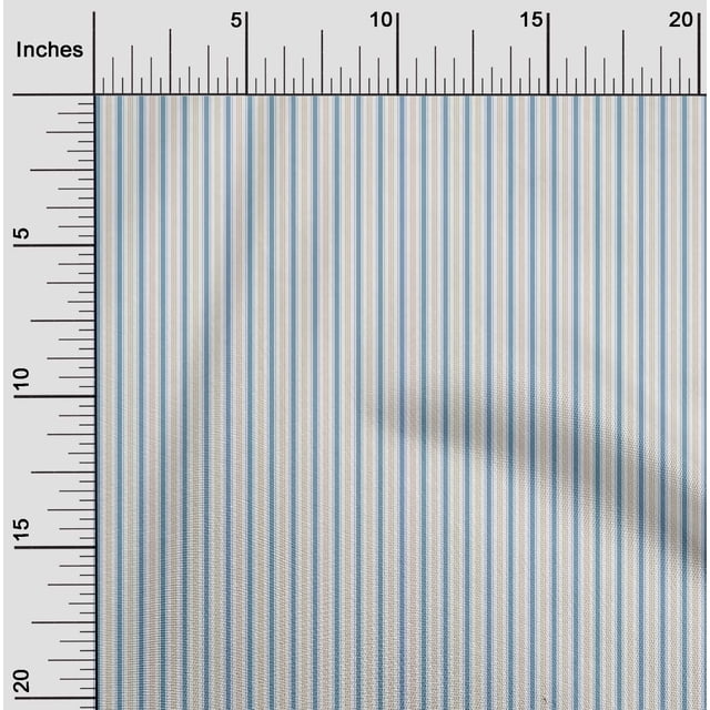 oneOone Organic Cotton Voile Fabric Multicolor Stripe Decor Fabric Printed BTY 42 Inch Wide