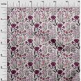 thumbnail image 3 of oneOone Velvet Dark Magenta Fabric Floral Retro Craft Projects Decor Fabric Printed By The Yard 58 Inch Wide, 3 of 5