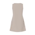 thumbnail image 4 of Timegard Robes pour Femmes Col en V Été Décontracté Robes T-Shirt Sortie de Plage Robe Débardeur avec Poches, 4 of 5