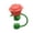 Orange, variant on Valentine's Day Cup Straw Cover Rose Flower Straw Cover 10mm Silicone Straw Cover Straw Cover Reusable Rose Flower Straw Head Cover Suitable For Women's Valentine's Day Umbrellas Reusable Bowl Cups T