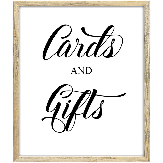 Cards And Gifts Wedding Dcor Sign, Calligraphy Party Print Wedding Signage - 3 Sizes Available (Frame Not Included)