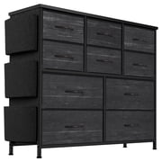 Fabric Dresser 10 Drawer – Chest of Drawers with Side Pockets & Sturdy Metal Frame, Large Fabric Storage Dresser for Bedroom, Living Room, Closet & Hallway