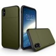 thumbnail image 1 of iPhoneXR Case Hybrid Rugged Hard Back Cover with ID Credit Card Slot Holder Wallet Case for Apple iPhoneXR - Army Green, 1 of 8