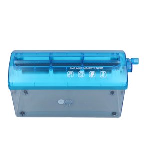 OTVIAP Mini Manual Shredder, Strip Cut Shredder, Large Capacity, Black