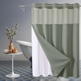 thumbnail image 3 of Vaidha Rideau de Douche à Anneaux Double Grand, Étoile Pleine, Uni, Réversible pour Salles de Bain, Tissu Polyester Robuste, Rideaux de Douche, 3 of 6