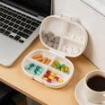 thumbnail image 1 of Kadlawus Mini Weekly Organizer Box 7 Grids for Travel, MoistureProof Pill Storage Container, Portable Case with Removable Compartments, Small Pill Box for Vitamins, Supplements, 1 of 6