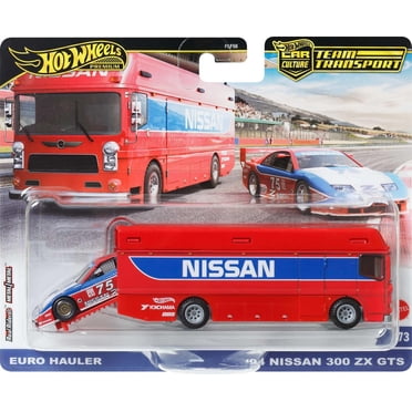 Hot Wheels Team Transport Truck & Race Car, Gift for Racing Collectors