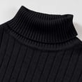 thumbnail image 3 of fatyb Chandail pour Hommes à Col Roulé Décontracté Tricoté Extensible à Manches Longues Hauts Chauds d'Automne Hiver pour Hommes, 3 of 5