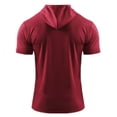 thumbnail image 3 of MAWCLOS Mens Summer Hooded T-Shirt Running Basketball Athletic Tops Workout Muscle Shirts, 3 of 3