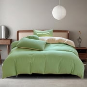 Birdeem Bed Sheet Set,Bed Sheet Set,All-Season Bedding Set - 4-Piece Washable Solid Color Bed Sheet Duvet Cover and Pillowcases,Bedding Duvet Covers,Duvet Cover Set,Water Color Set,Winter Duvet Cover