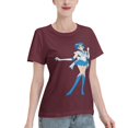 thumbnail image 2 of T-Shirt Basique à Manches Courtes pour Femmes Sailor Moon Mizuno Ami, 2 of 6