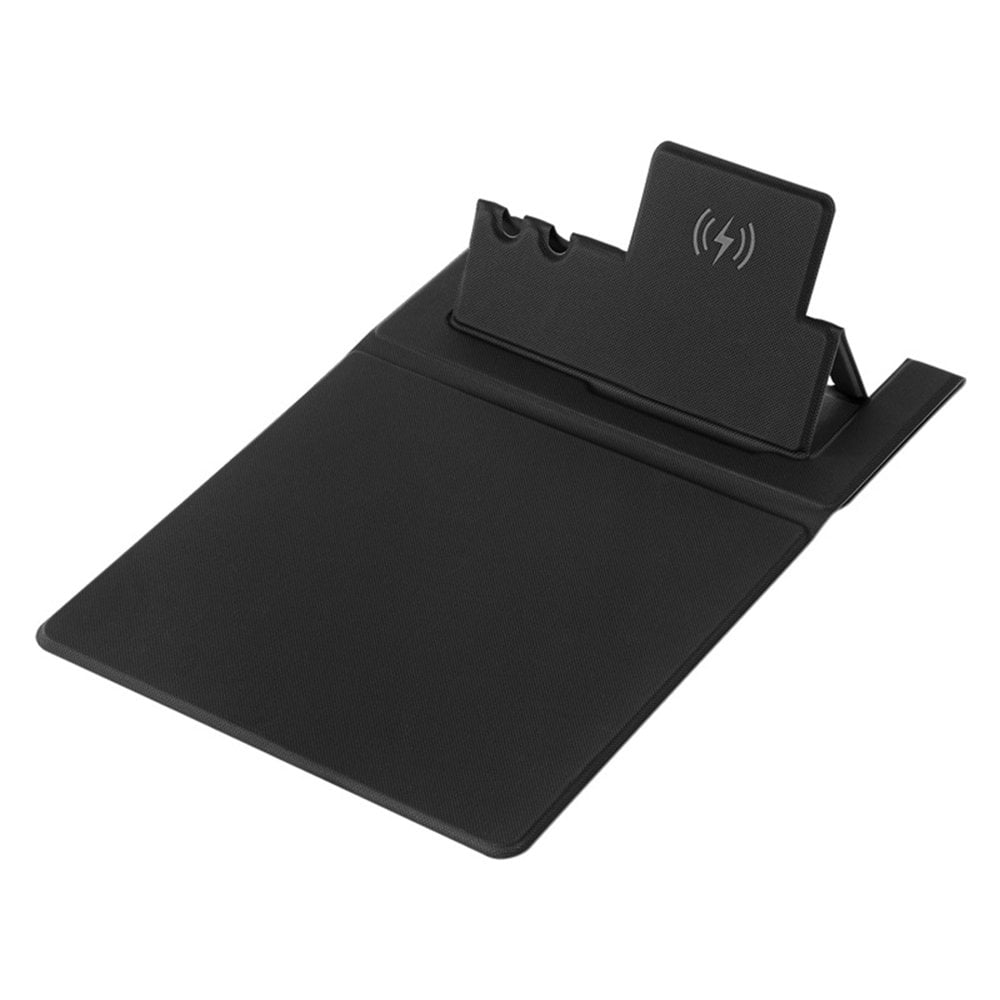 1 Set Wireless Charger Pad 15 W Delicate Texture Pen Storage Fast Induction with Mouse Pad QI Standard Folding Multifunctional Wireless Charger Office Supplies