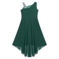 thumbnail image 4 of Doomiva Robe d'Été Sans Manches à Sequins pour Fille, Robe de Demoiselle d'Honneur Formelle Vert Armée 6, 4 of 7