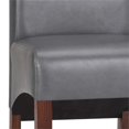 thumbnail image 4 of Simpli Home Avalon Transitional Parson Dining Chair, Stone Gray Faux Leather (Set of 2), 4 of 6