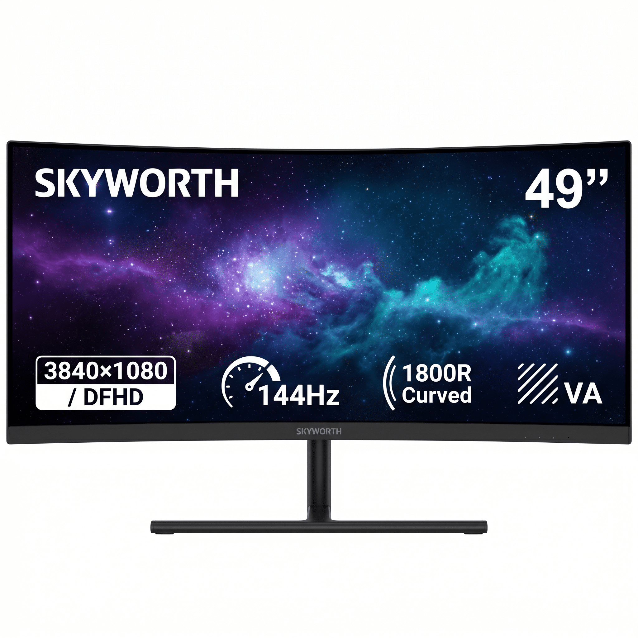 Skyworth 49G1H 49” VA R1800 Curved 144HZ HDR400 Ultrawide Gaming Monitor