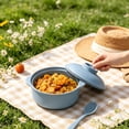 thumbnail image 4 of Vacemry Straw Soup Bowl With Lid And Spoon Microwave Safe, Mini Rice Bowl With Handles ForKidsKitchen Dining Home Daily Use, Durable Plastic Cute Little One Cereal Dish, 4 of 6