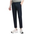 thumbnail image 1 of Summer Savings Mrasaso Men Pants, Man Solid Color Straight Barrel Pockets Button Full Length Pants, 1 of 4