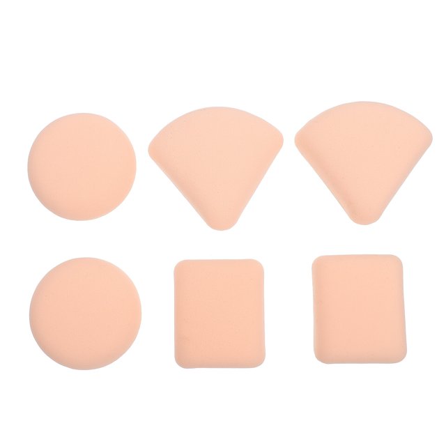 6 Pcs Houppette Sèche et Humide à Double Usage avec Coussin d'Air, Éponge, Fournitures de Maquillage pour Femmes