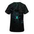 thumbnail image 4 of RKSTN Women Tops Short Sleeve V-neck Tops Working Uniform Halloween Printed with Pockets Blouse Scrub Tops, 4 of 5