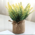 thumbnail image 1 of EGNMCR Home Decor, Room Decor, Fall Decor Artificial Plant In Pots Mini Potted Flowers Plant In Cloth For Home Decor Party Wedding Garden Table Office Patio Decoration Simulation potted plants, 1 of 6