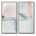 thumbnail image 2 of Designart "Pastel Tranquility in Serene Shades I" Abstract Liquid Ink Framed Wall Art Set Of 2 - Modern Blue Frame Gallery Set For Office Decor, 2 of 6