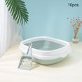 thumbnail image 2 of Cat Litter Basin,Cat Litter Pan Large Cat Toilet Basin Cat Poop Pan Sturdy Construction, 2 of 6