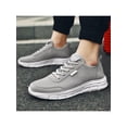thumbnail image 1 of Woobling Man Shoes Closed Toe Sneakers Low Top Trainers Soft Males Non Slip Solid Color Light Grey 12, 1 of 8