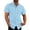 Light Blue, variant on fartey Cotton Linen Shirts for Men Casual Breathable Button Down Tops with Pockets Short Sleeved T Shirt Baggy Fit Solid Color Lapel Top Lightweight Soft Beach Tee Shirts, S-5XL