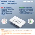 thumbnail image 4 of ELECTECK 10 Pack GFCI Outlets 20 Amp, Outdoor Weather Proof (WR), Self-Test GFI Receptacles with LED Indicator, Ground Fault Circuit Interrupter, Screwless Wallplate, 4 of 8