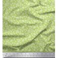 thumbnail image 1 of Soimoi Polyester Crepe Fabric Dot & Leaves Printed Fabric 1 Yard 52 Inch Wide, 1 of 2
