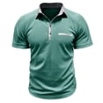 thumbnail image 1 of FAIWAD Mens Short Sleeve Tops Lapel Button Down Business Office Shirts Stretch Lightweight Tops with Pocket, 1 of 5