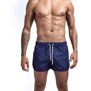 Pisexur Maillots de Bain pour Hommes Shorts de Planche de Natation avec Poche Cargo, Maillots de Bain pour Hommes Unis à Séchage Rapide Shorts de Plage avec Doublure en Maille