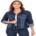 thumbnail image 2 of SKYLINEWEARS Women Denim Jacket Button UP Long Sleeve Ladies Stretch Trucker Jean Jackets, 2 of 5
