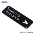 thumbnail image 3 of Unique Bargains Please Use Other Door Right Arrow Sign 6'x2' Self Adhesive Sticker Wall Plates Black 2 Pack, 3 of 6
