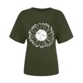 thumbnail image 4 of Babysbule Liquidation de Hauts pour Femmes T-shirt à Col Rond Imprimé à Manches Courtes de Mode pour Femmes Chemise Décontractée Ample Hauts, 4 of 6