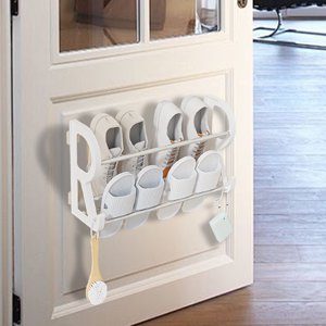 TIMIFIS Shoe Rack Bathroom Non Perforated Slipper Rack Wall Mounted Shoe Rack Bathroom Wall Door Shoe Storage Rack New Home Essentials