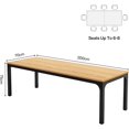 thumbnail image 2 of Tribesigns 6.5FT Modern Office Conference Table, 78.74-Inch Large Seminar Meeting Desk with Metal Legs and Adjustable Pads, Boardroom Training Table, Light Walnut, 2 of 5