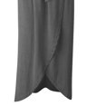 thumbnail image 5 of Pompotops Femmes de Couleur Unie Casual Manches Courtes à Lacets Fendue Robe Irrégulière, 5 of 5