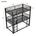 thumbnail image 4 of Noble House Metal Twin Size Triple Bunk Bed, Black, 4 of 8