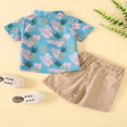 thumbnail image 3 of Tenues d'Été 2 Pcs pour Garçons Tout-Petits Vêtements Hawaïens Chemises à Col Rabattu Shorts, 3 of 7