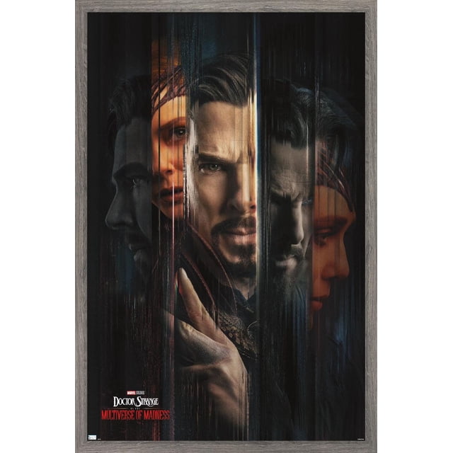 Marvel Doctor Strange dans le Multivers de la Folie - Affiche Murale Teaser en une Feuille, 14,725 Pouces x 22,375 Pouces, Présentant un design vertical Fragmenté du Visage et de la Main de Doctor Strange dans des Tons Foncés sur Papier d'Affiche Lustré, Convient à la Déco de la Maison et Facile à Accrocher avec des Supports Adhésifs.