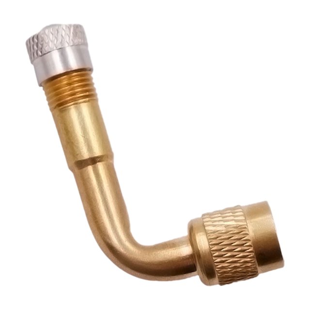 Extension de Pneu en Laiton Durable Compatibilité Universelle Multi-Angle Gonflage Pratique
