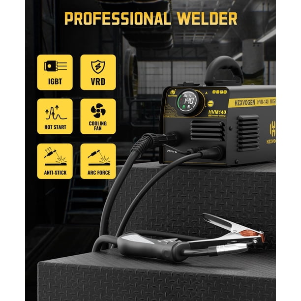 Seesii 135A MIG Welder, 110V Flux MIG/Lift TIG/Stick 3-in-1 Welding Machine with LED Display, IGBT Inverter Synergy Control