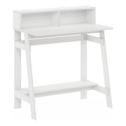 Pemberly Row Contemporary A-frame Computer Desk in White Finish