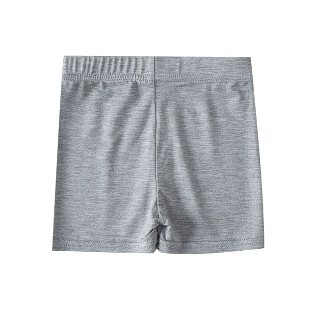 Kids Girls Dance Shorts Solid Color Breathable Bike Shorts Grey 8-9 Years