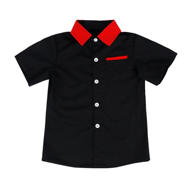 Birdeem Chemises pour Enfants Manches Courtes Graphique Uni Chemise Fine Décontractée pour Garçon de 3 à 11 Ans Chemise à Manches Courtes pour Enfants
